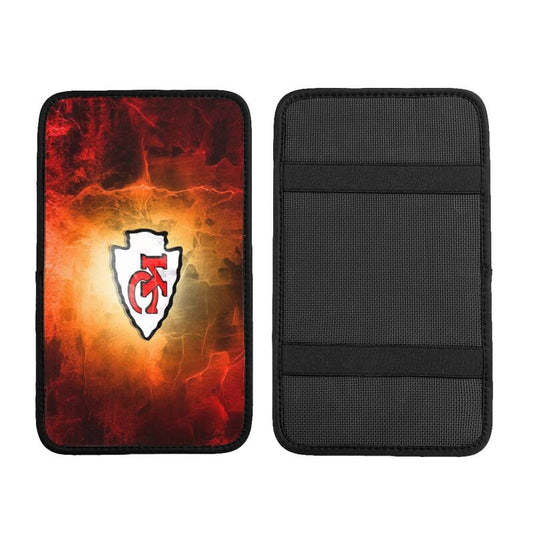 Kansas City Chiefs Printed car armrest box pad anti-abrasion pad