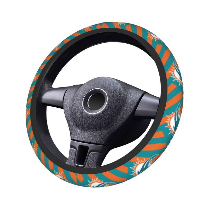 Miami Dolphins 1 Printed breathable elastic steering wheel cover