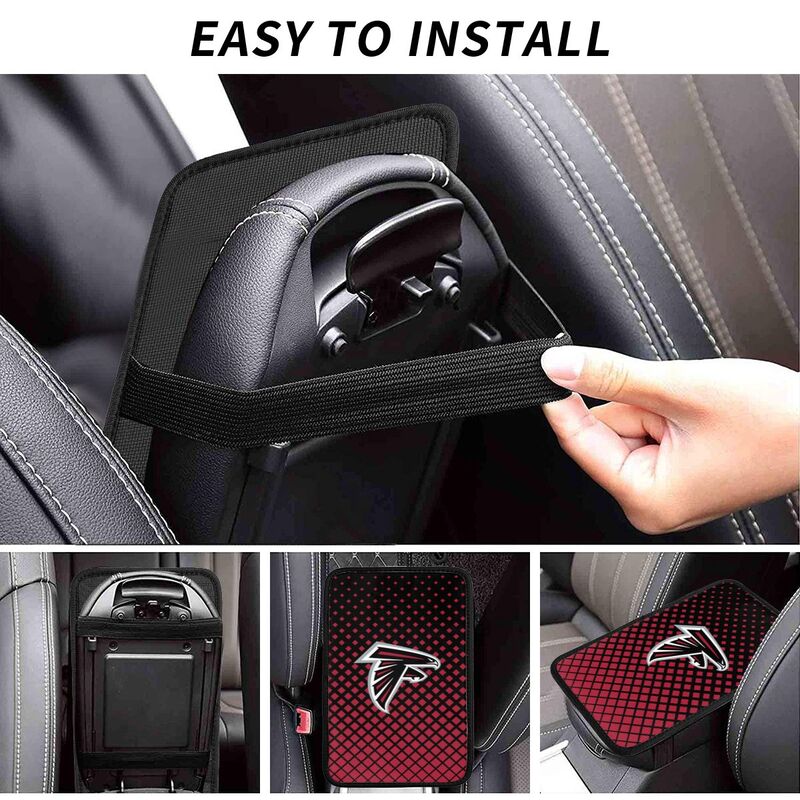 Atlanta Falcons Car handrail box cushion Personalized printed car armrest cover