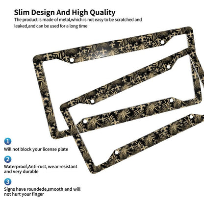 New Orleans Saints Print Car license plate frame four hole license plate holder (one pair)