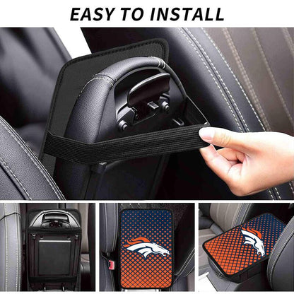 Denver Broncos Car handrail box cushion Personalized printed car armrest cover