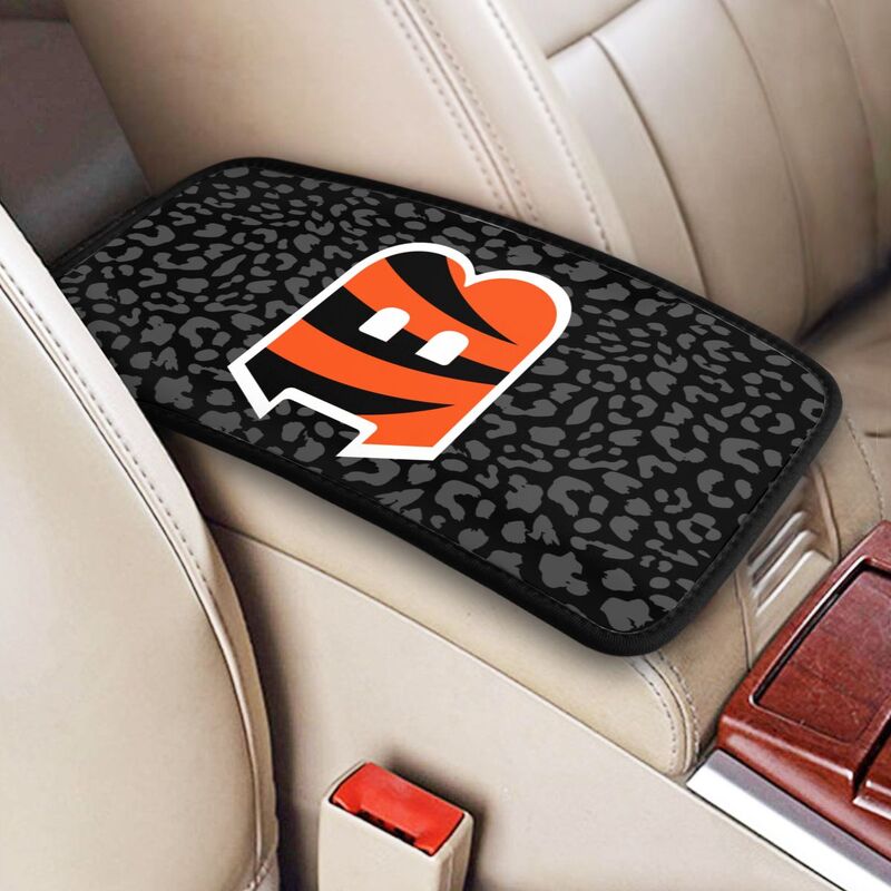 Cincinnati Bengals print Car handrail box cushion Personalized car armrest cover
