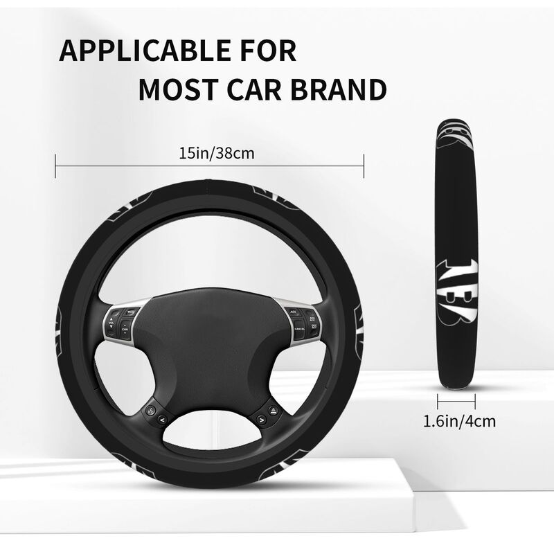 Cincinnati Bengals 1 Printed elastic steering wheel cover anti slip breathable