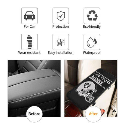 Las Vegas Raiders 3 Print car armrest box cushion armrest protective cover