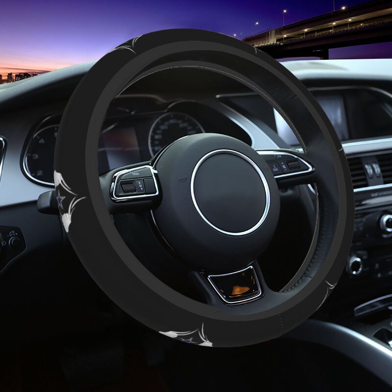 Dallas Cowboys 2 Printed elastic steering wheel cover anti slip breathable