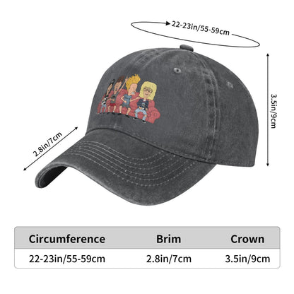 Bevis And Bart Head Printed unisex baseball cap adjustable cap outdoor sun hats trucker hat