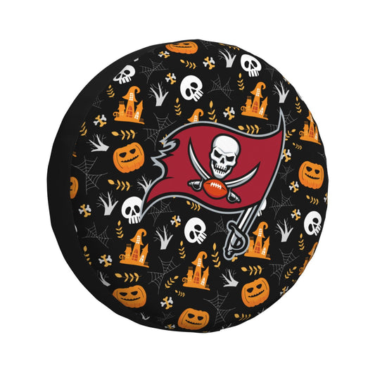Tampa Bay Buccaneers Print Pumpkin Castle Small Printed Car Tire Cover Tire Dust Cover