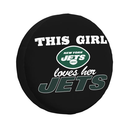 New York Jets Printing wheel dust cover black background car tire cover