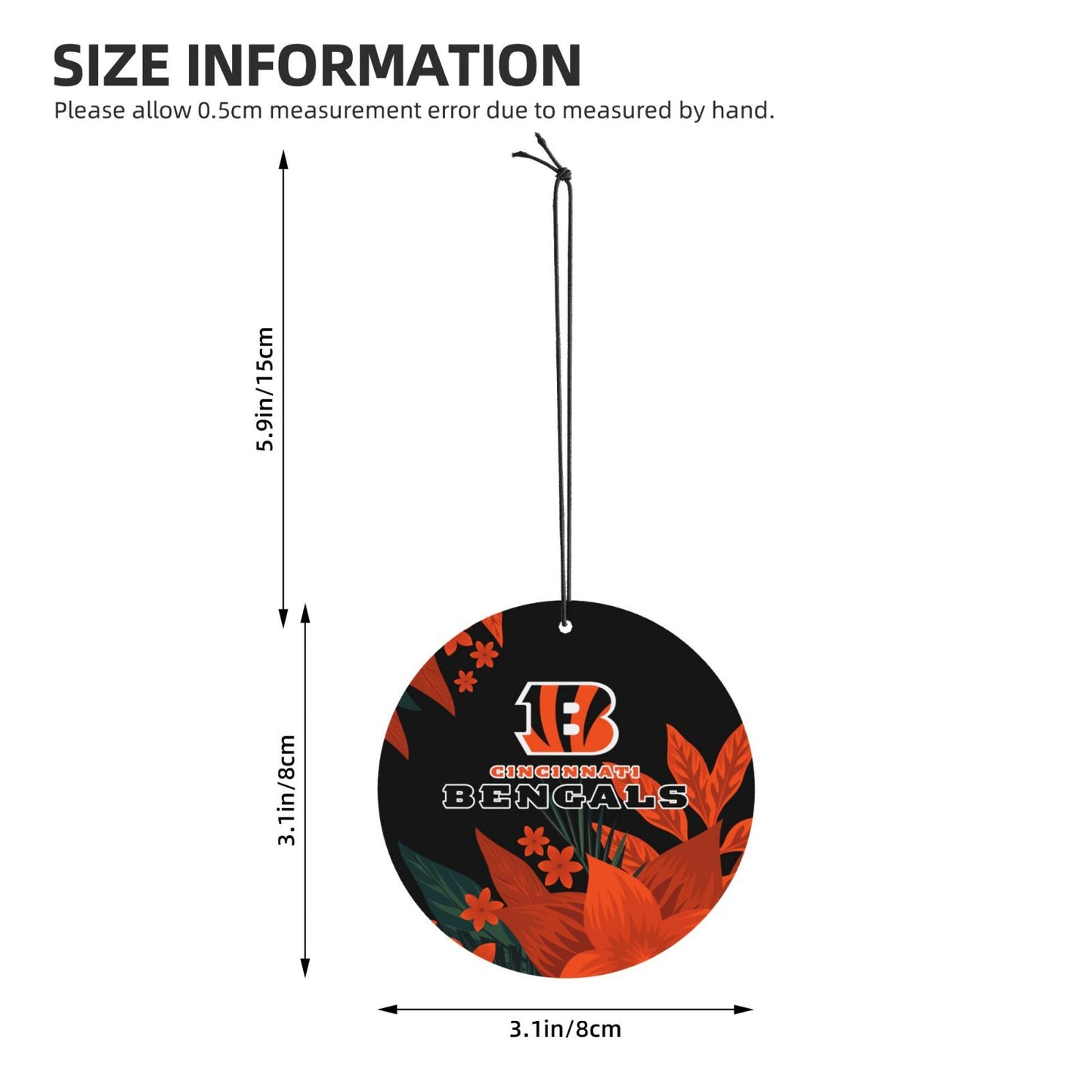 4pcs- Cincinnati Bengals car aromatherapy tablets Car Air Fresheners Cards Set