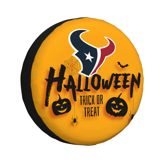 Houston Texans print wheel dust cover Halloween pumpkin lantern printed car tire cover