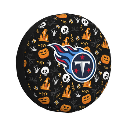 Tennessee Titans Print Pumpkin Castle Small Printed Car Tire Cover Tire Dust Cover