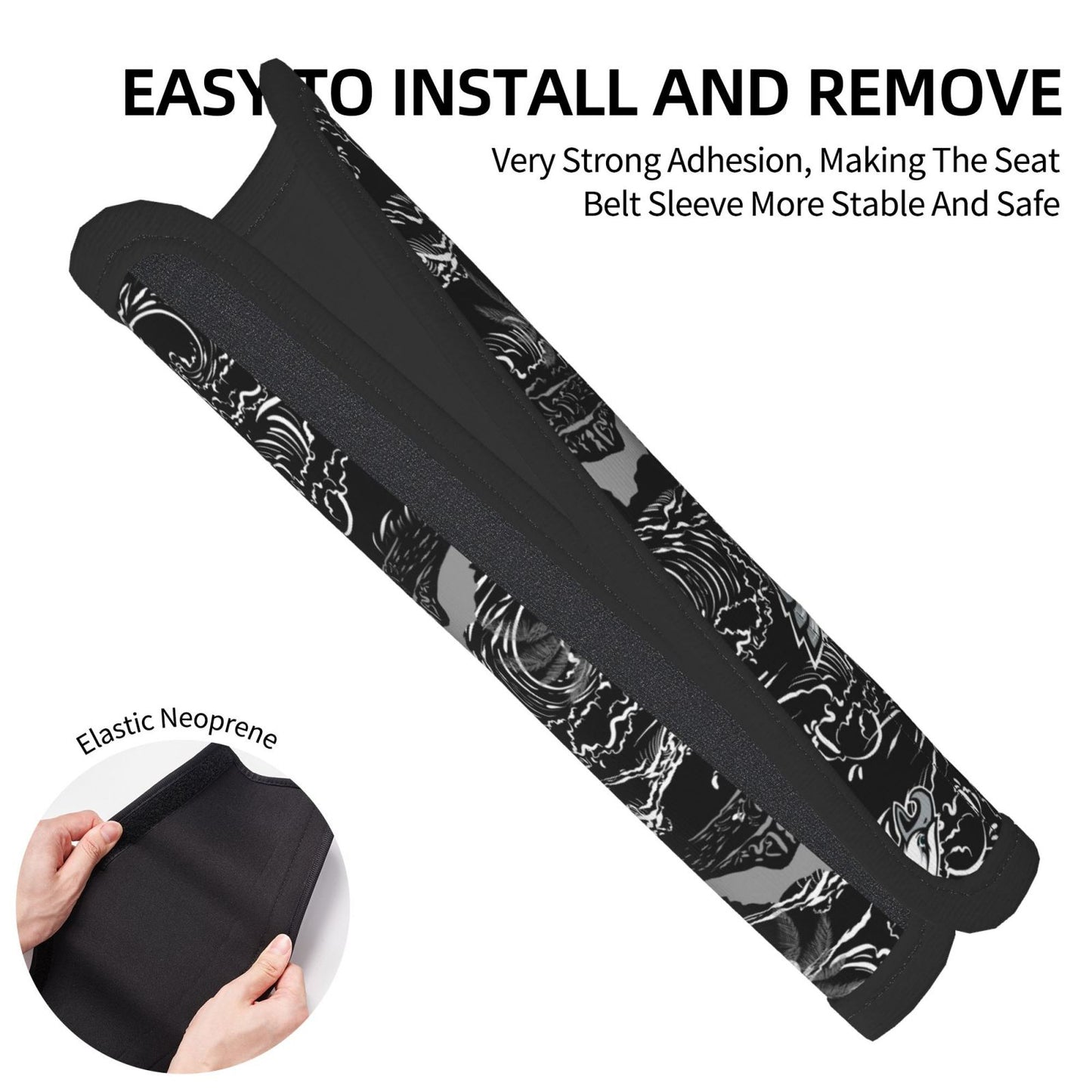 Philadelphia Eagles BLACK Car seat belt shoulder strap UNISEX seat belt protective cover