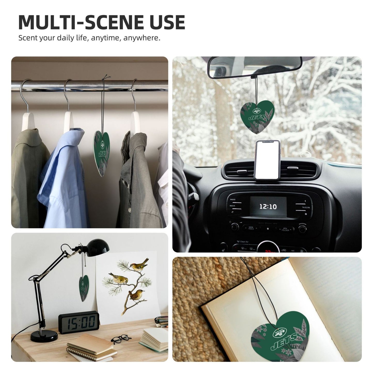 4pcs- New York Jets car aromatherapy tablets Car Air Fresheners Cards Set