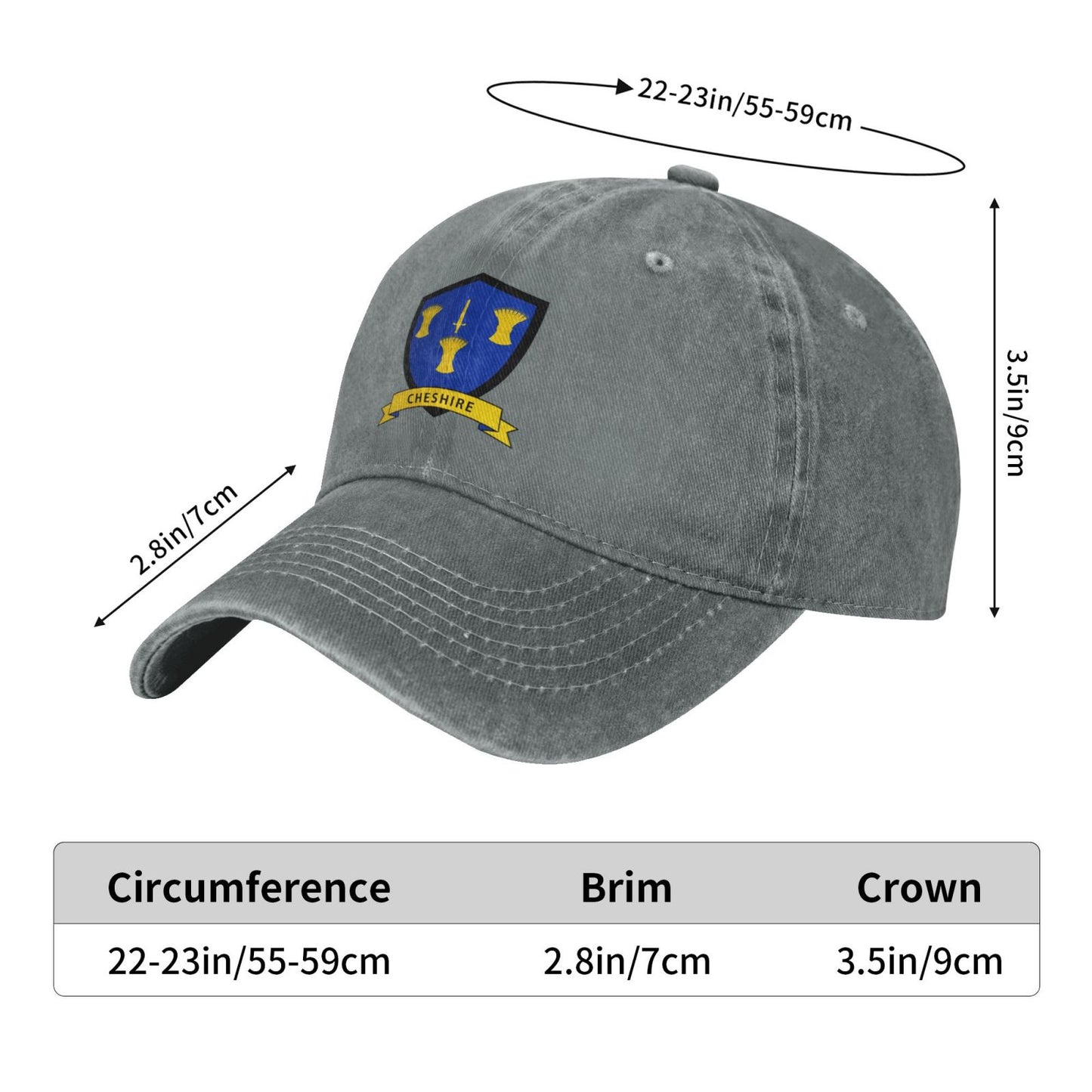 Cheshire County Printed unisex baseball cap adjustable cap outdoor sun hats trucker hat