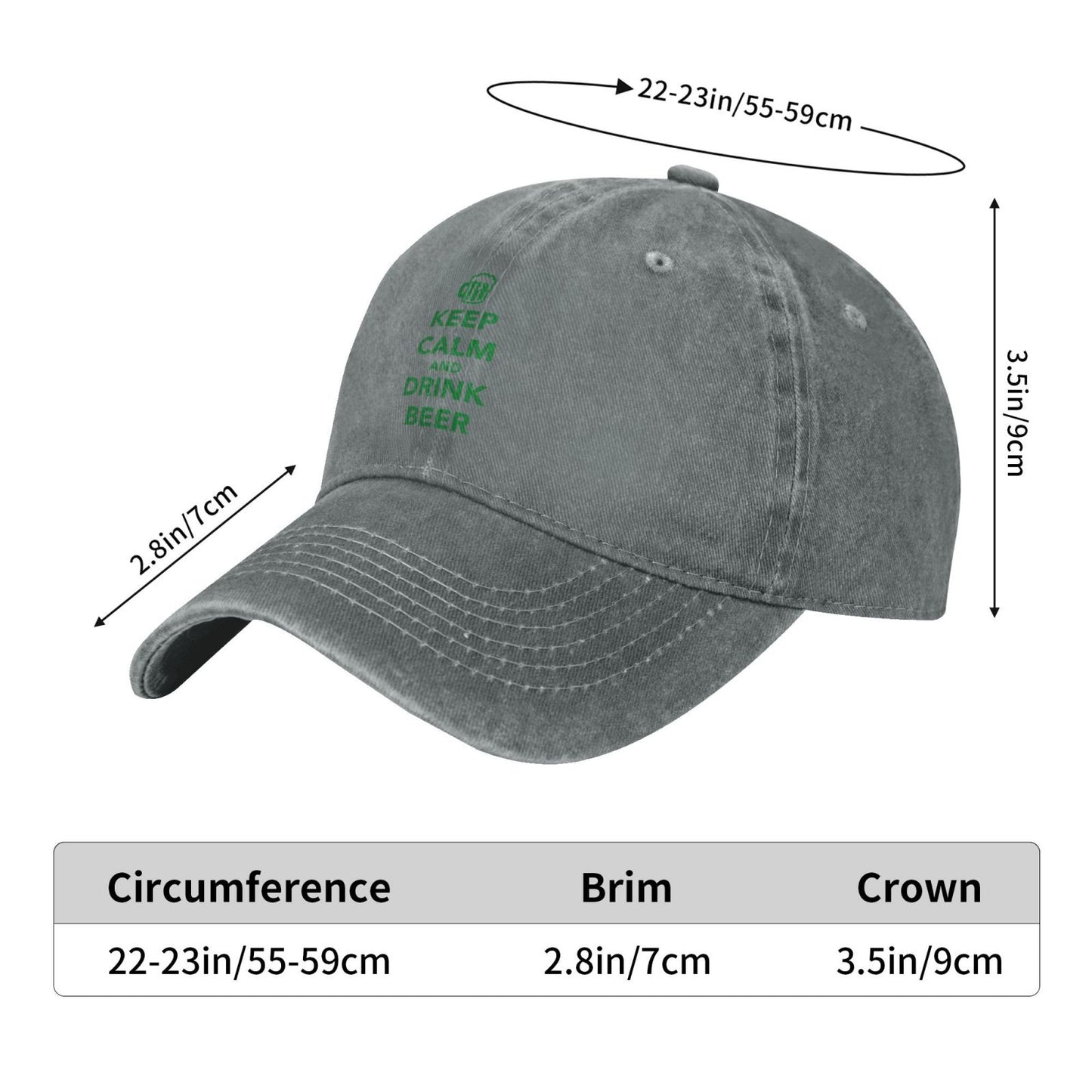 Keep Calm Drink Beer Printed unisex baseball cap adjustable cap outdoor sun hats trucker hat