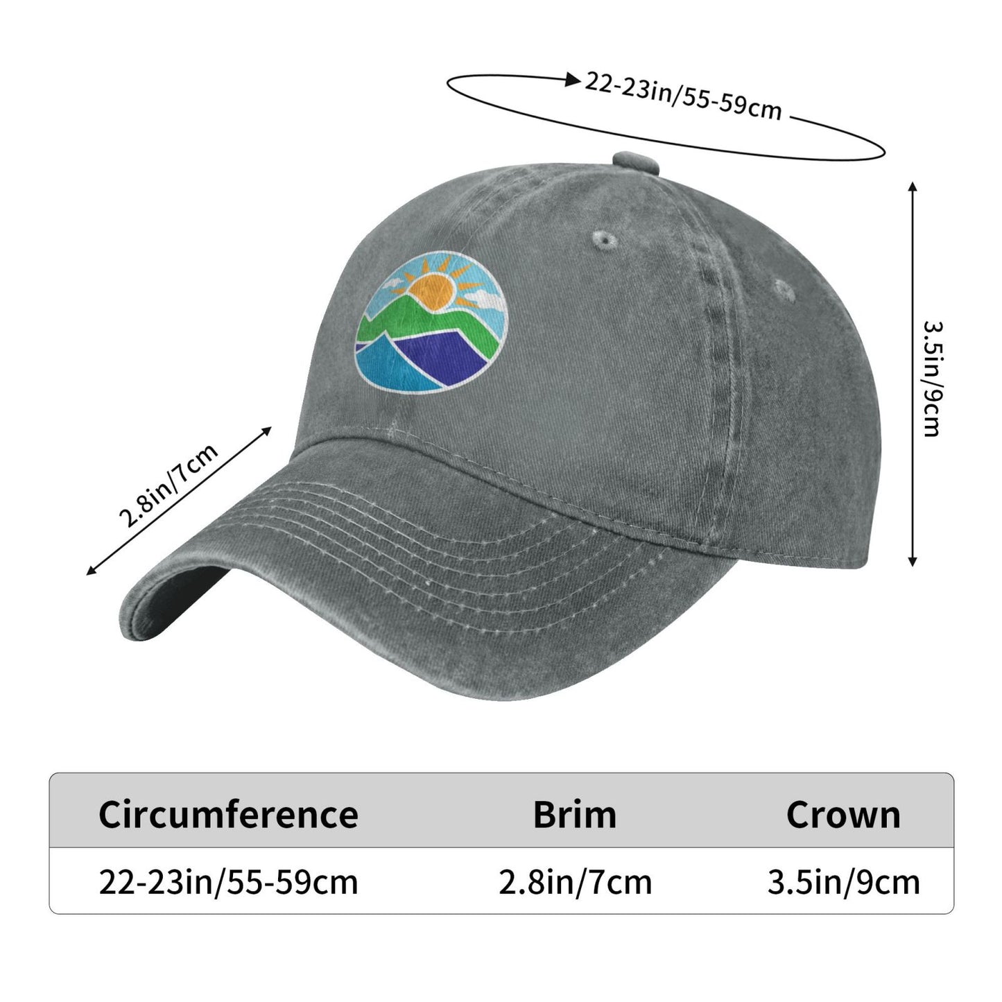 Ncei Round Icon Printed unisex baseball cap adjustable cap outdoor sun hats trucker hat