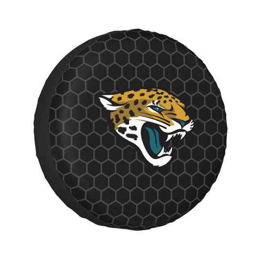 Jacksonville Jaguars Grid printed car tire cover dustproof and waterproof tire cover
