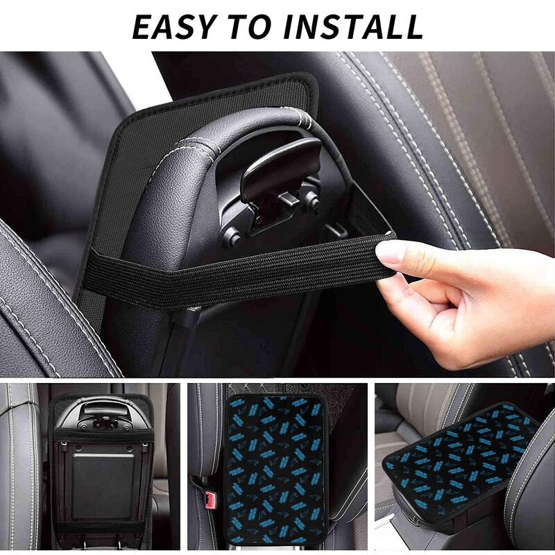 Carolina Panthers  Printed armrest protective cover car armrest box cushion