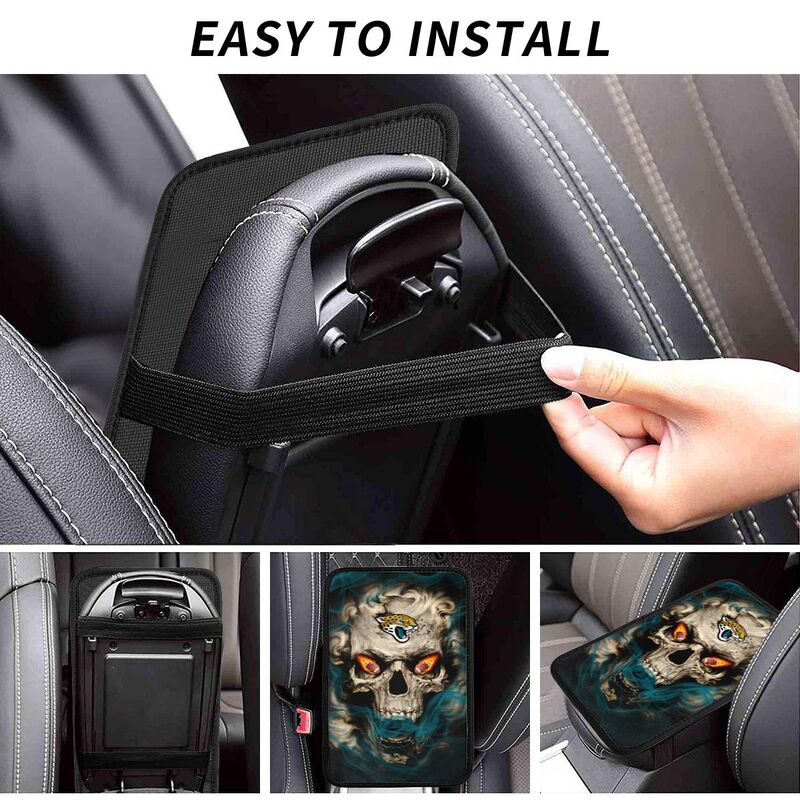 Jacksonville Jaguars Printed car armrest box pad elbow support anti slip pad