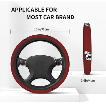 Washington Commanders 2 Printed elastic steering wheel cover anti slip breathable