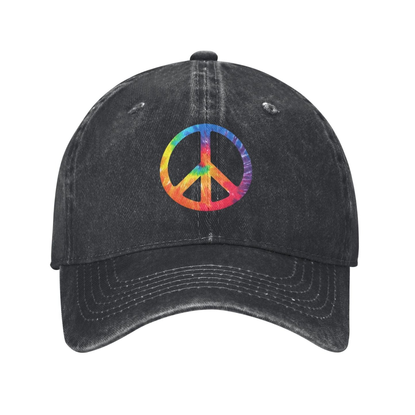 Peace Tie Dye Printed unisex baseball cap adjustable cap outdoor sun hats trucker hat