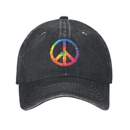 Peace Tie Dye Printed unisex baseball cap adjustable cap outdoor sun hats trucker hat