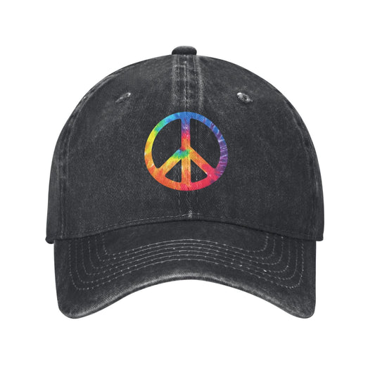 Peace Tie Dye Printed unisex baseball cap adjustable cap outdoor sun hats trucker hat