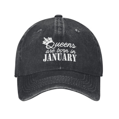 Birthday Gift For Queens Are Born In January Printed unisex baseball cap adjustable cap outdoor sun hats trucker hat