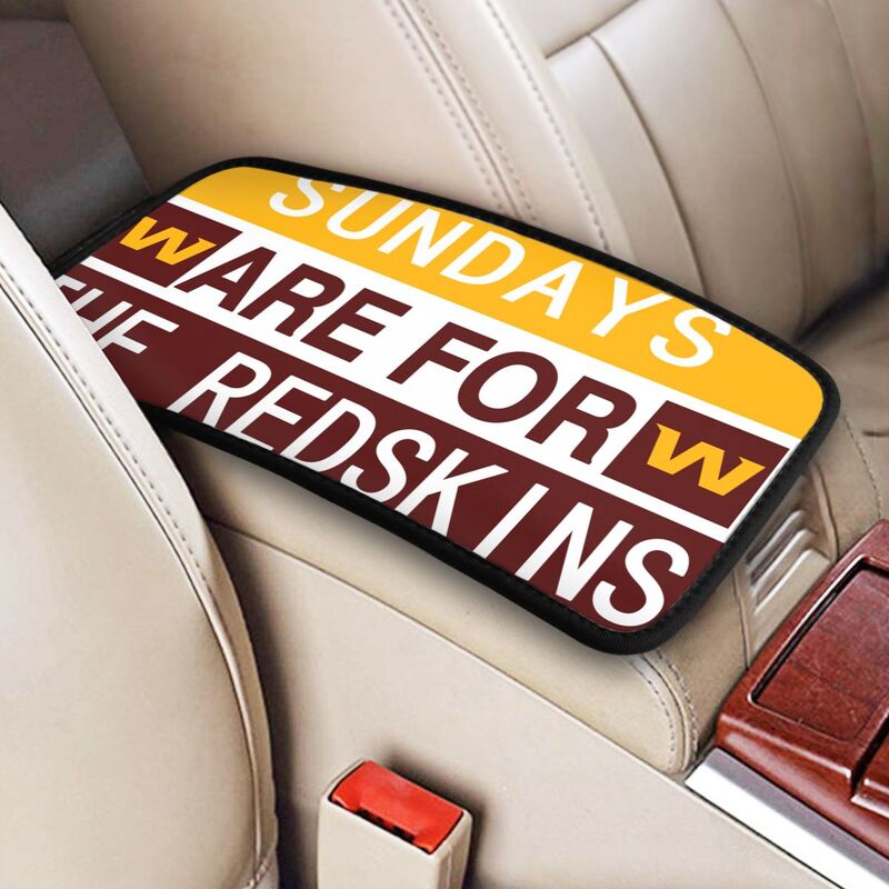 Washington Redskins Personalized printed car armrest cover Car handrail box cushion