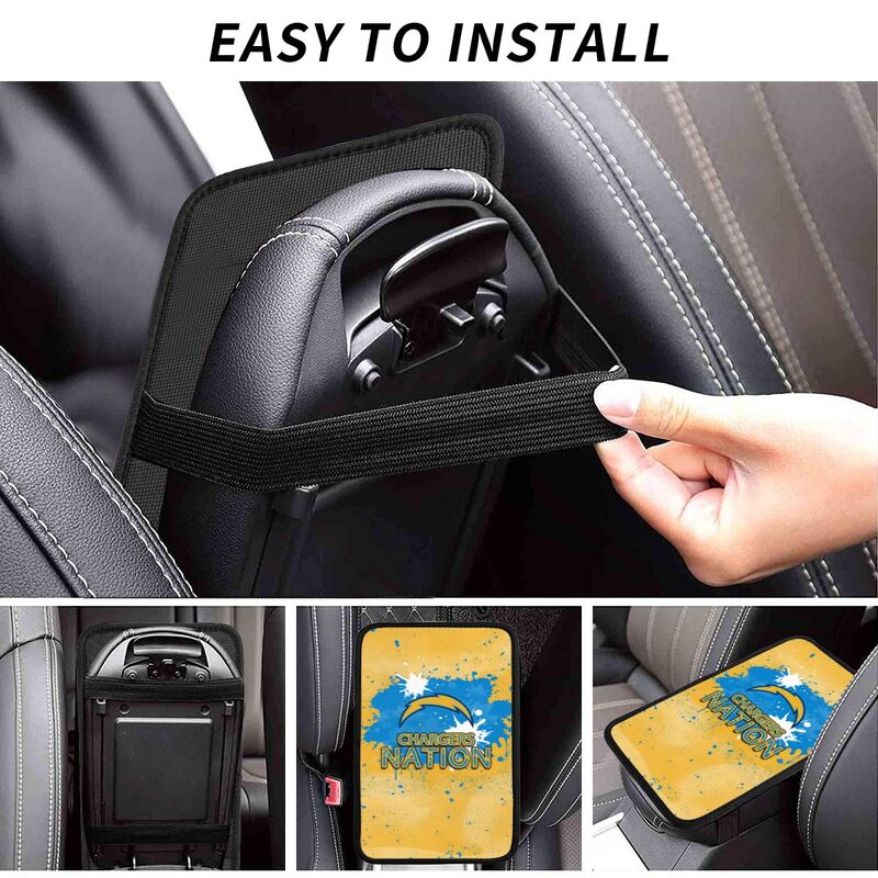San Diego Chargers print car center console armrest pad Car armrest box protective cover