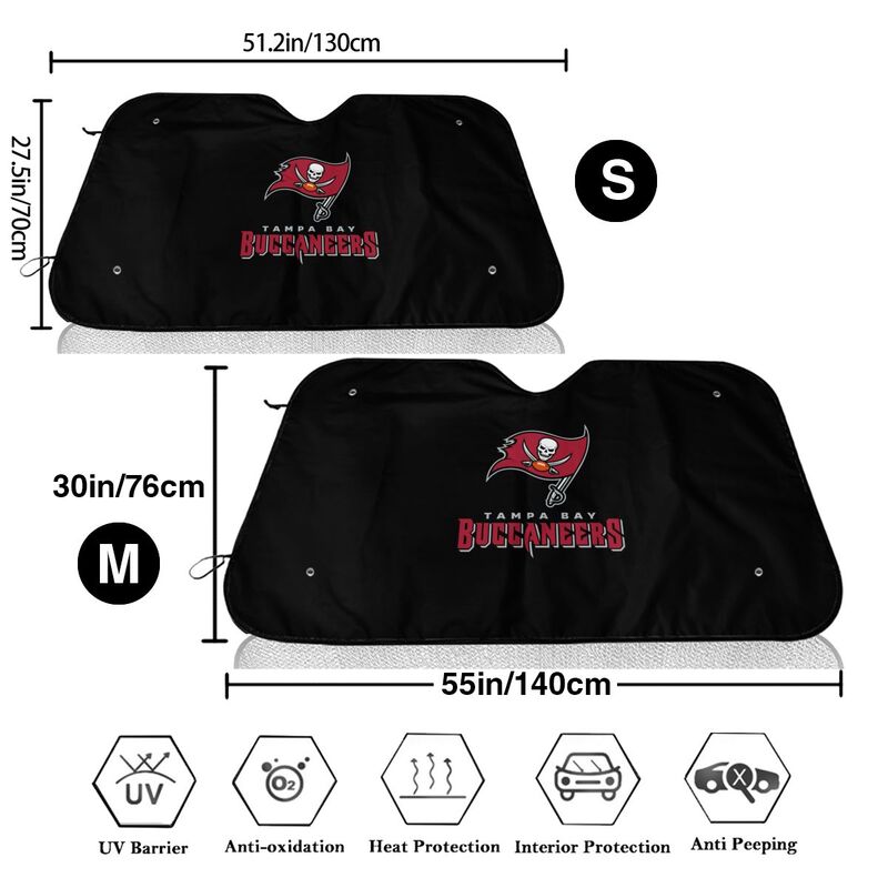 Tampa Bay Buccaneers 5 Print suitable for front Car windshield sunshades Car windshield sunshades