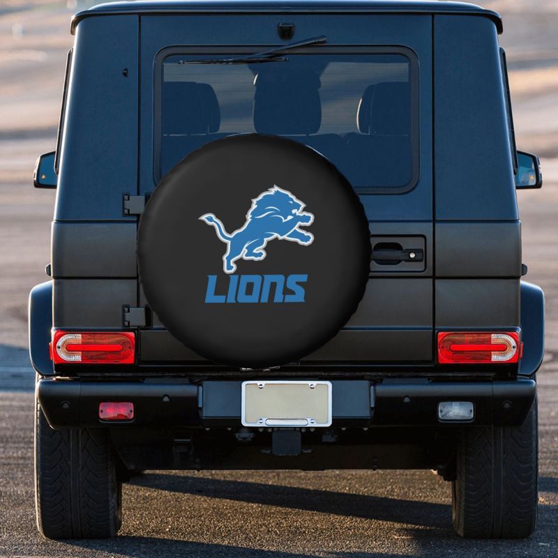 Detroit Lions 3 Car tire protective cover waterproof and dustproof tire cover