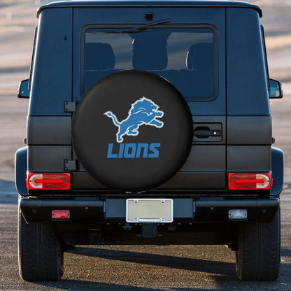 Detroit Lions 3 Car tire protective cover waterproof and dustproof tire cover