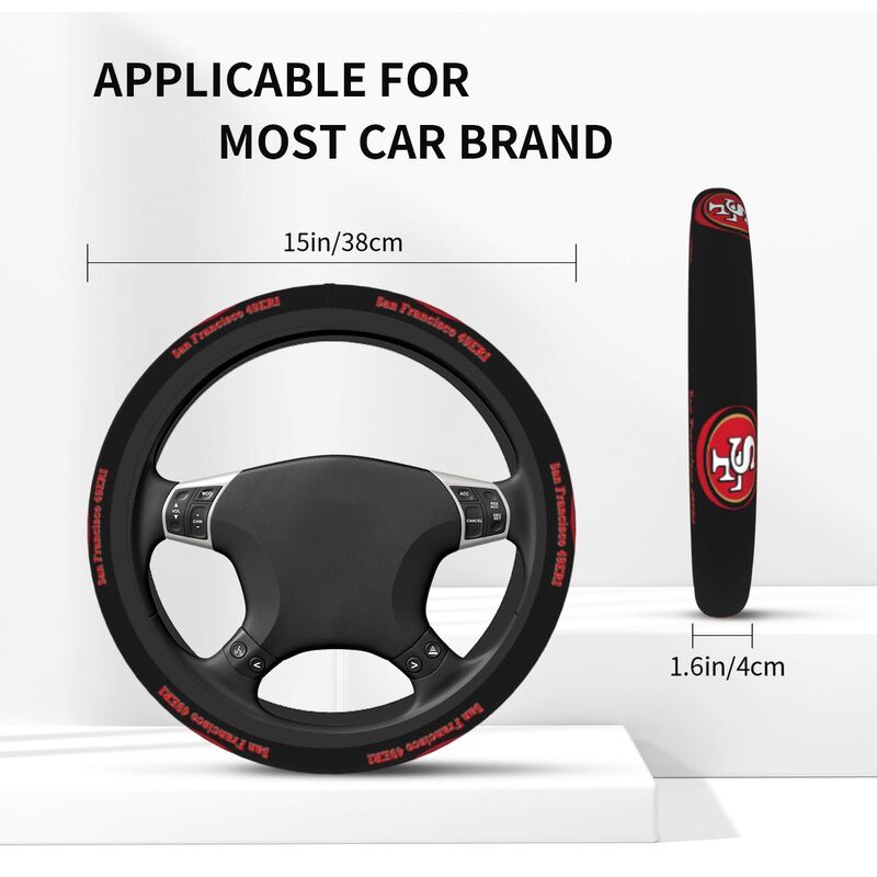 San Francisco 49ers Printed car anti-skid cover elastic steering wheel cover