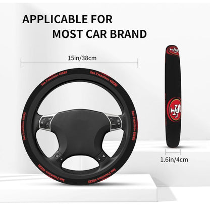 San Francisco 49ers Printed car anti-skid cover elastic steering wheel cover
