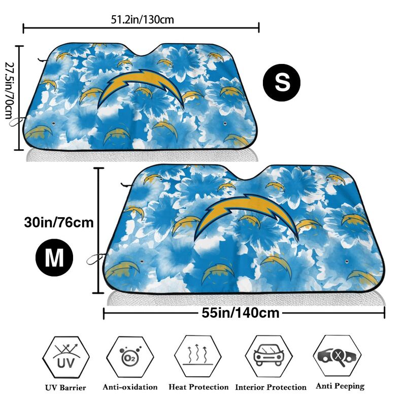 San Diego Chargers Printed multi size car front windshield sunshade car windshield sunshade