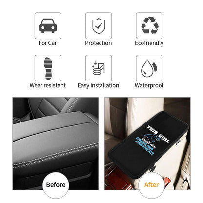 Carolina Panthers Printing car center console pad car armrest protective cover