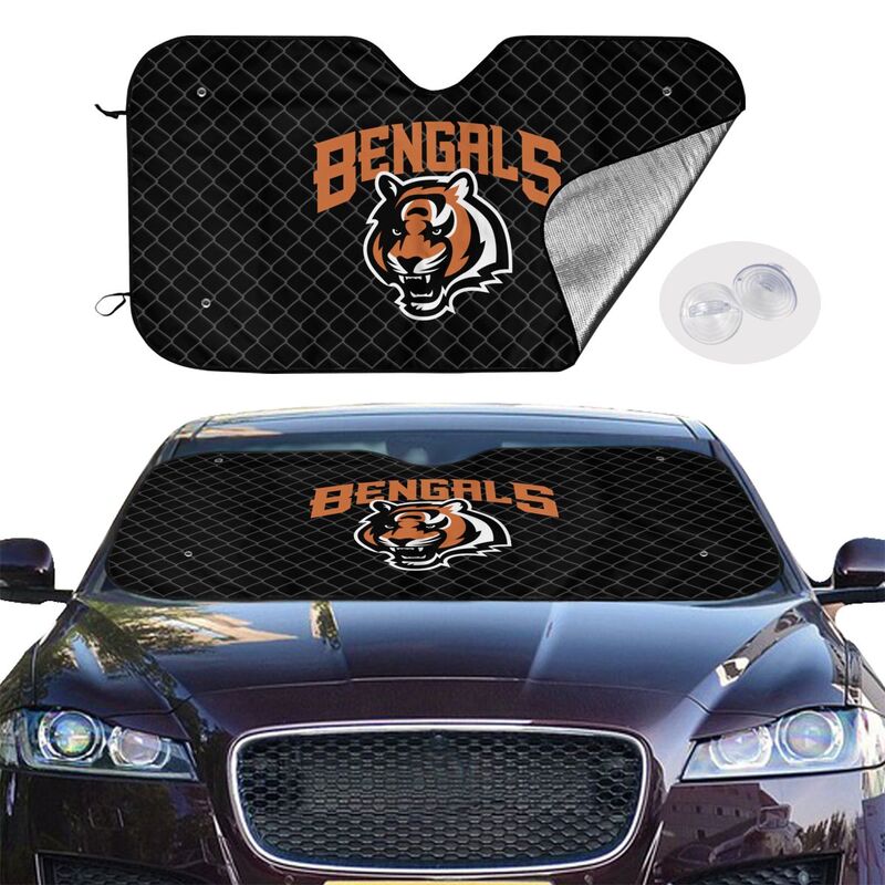 Cincinnati Bengals 2 Print Car windshield sunshades is suitable front Car windshield sunshades