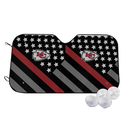 Kansas City Chiefs 3 Print Car windshield sunshades is suitable for front Car windshield sunshades