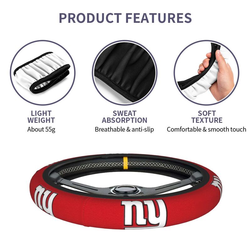 New York Giants 2 Printed breathable elastic steering wheel protective cover