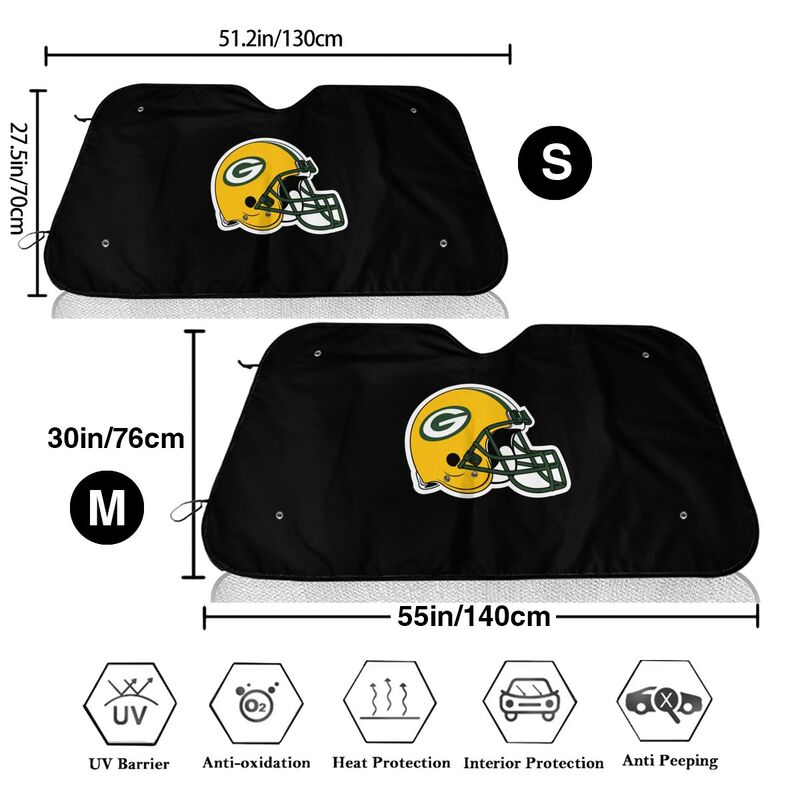 Green Bay Packers Printing suitable for front Car windshield sunshades Car windshield sunshades