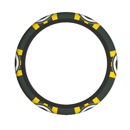 Green Bay Packers 3 Printed breathable elastic steering wheel cover anti slip cover