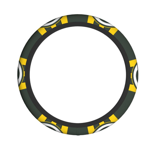 Green Bay Packers 3 Printed breathable elastic steering wheel cover anti slip cover