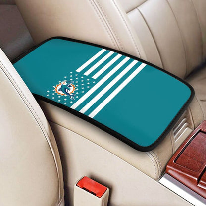 Miami Dolphins Printed car armrest box pad elbow protection pad