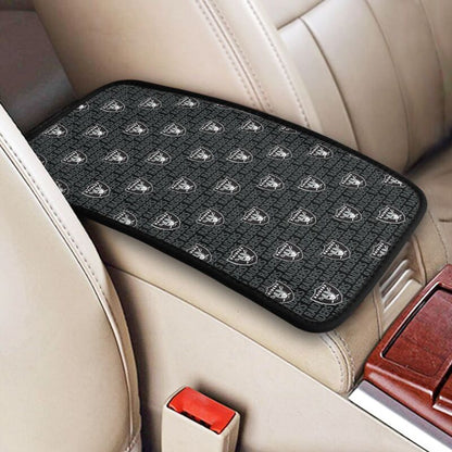 Car armrest box pad Las Vegas Raiders 3 Printed central armrest box pad protective pad