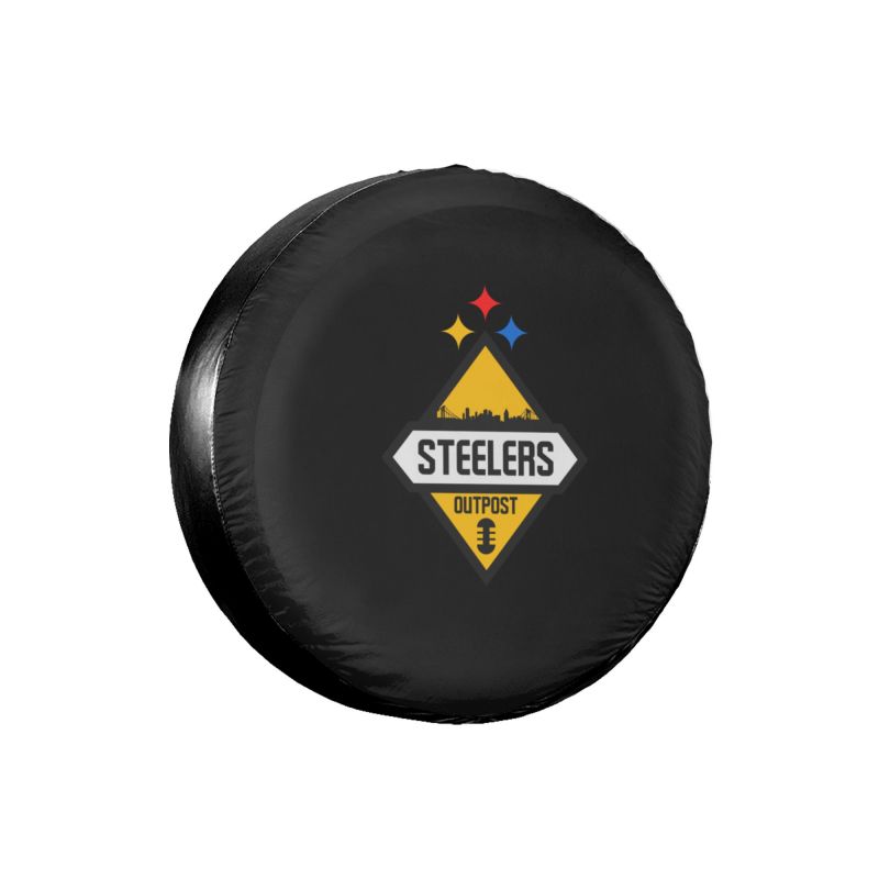 Pittsburgh Steelers 2 Car tire protective cover waterproof and dustproof tire cover