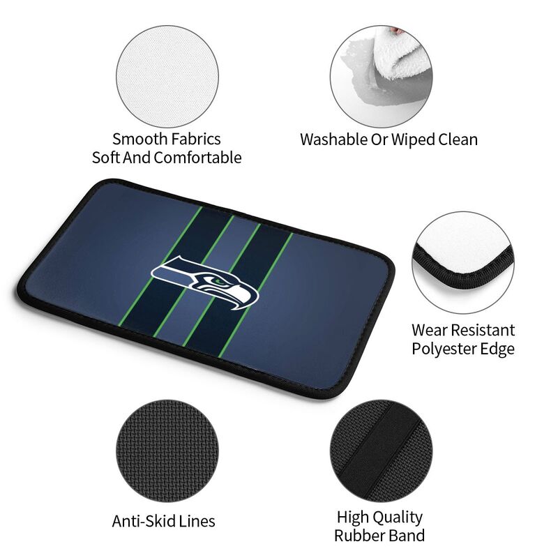 Car armrest box pad Seattle Seahawks 4 Printed center armrest box pad protective pad