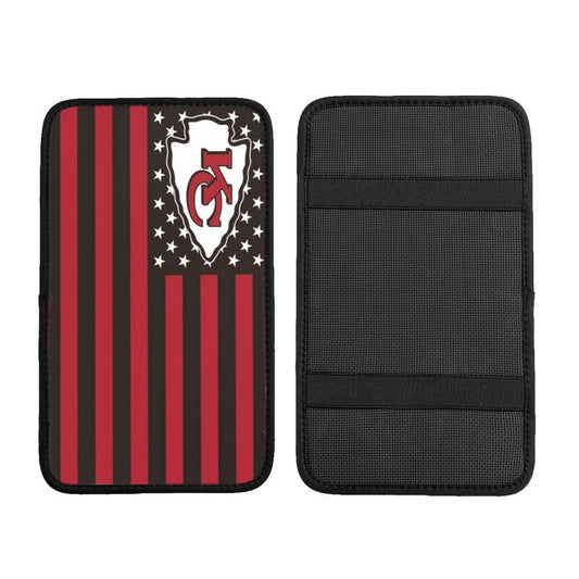 Kansas City Chiefs2 Printed car center armrest box pad anti slip pad
