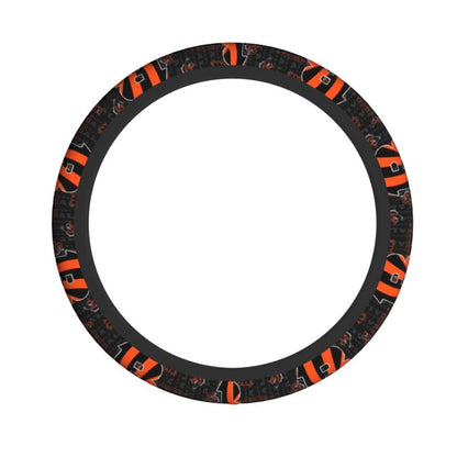 Cincinnati Bengals 3 Printed breathable elastic steering wheel anti slip cover