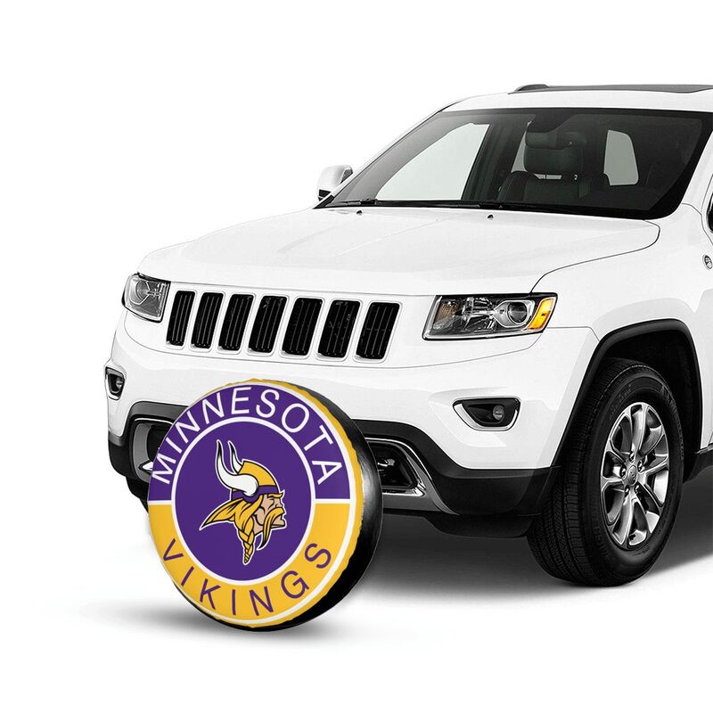 Minnesota Vikings Printed tire protection cover car spare tire dust protection covers